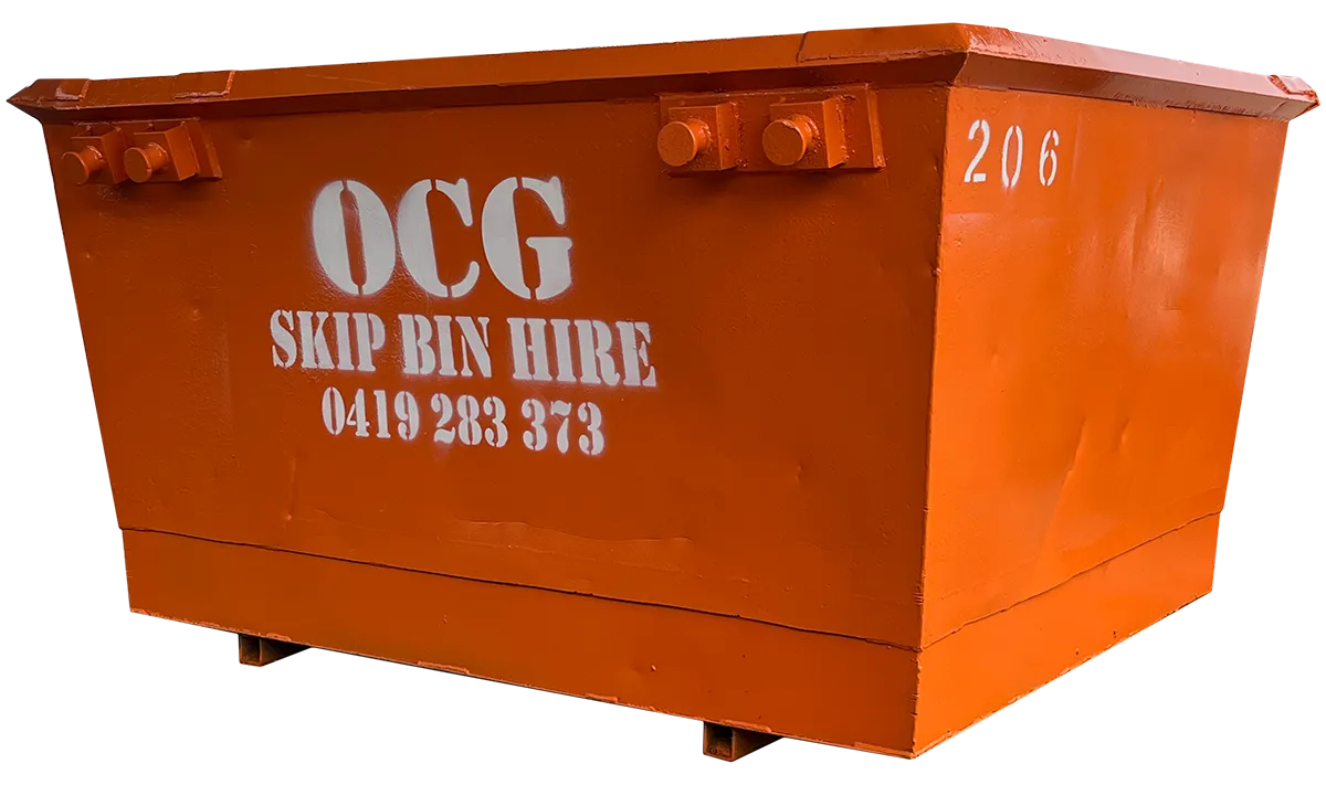 2m³ skip bin for garden and household waste