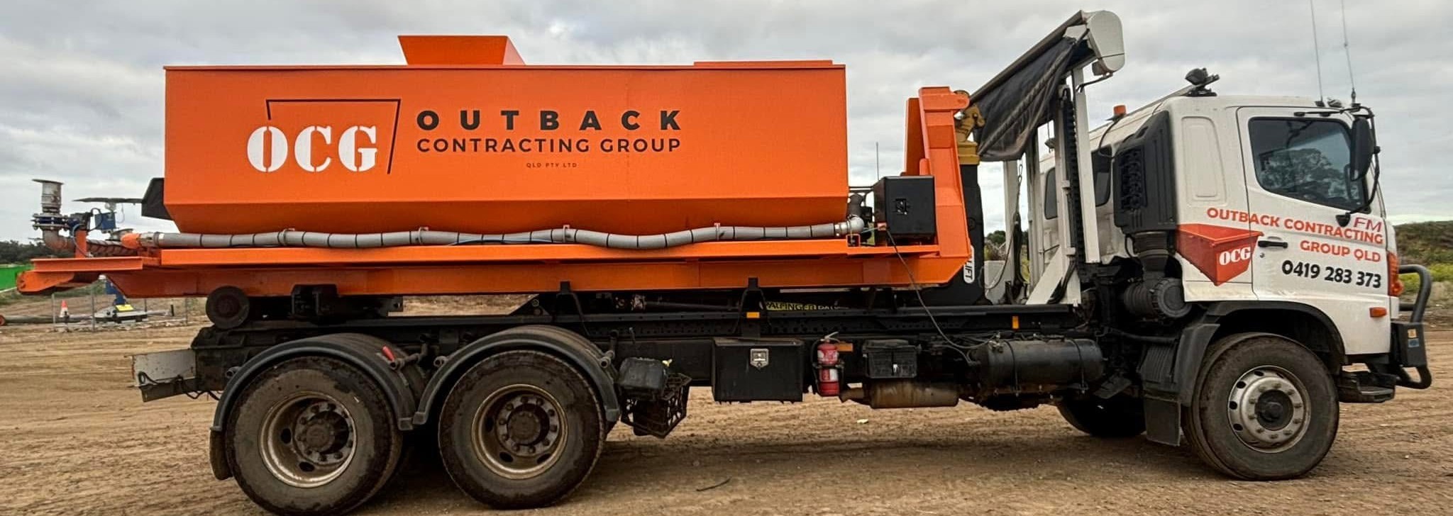 Outback Contracting Group skip bin truck